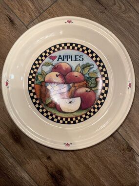 Susan Winget, Harvest Fair Apples Dinner Decor Plate 1990's Excellent Condition